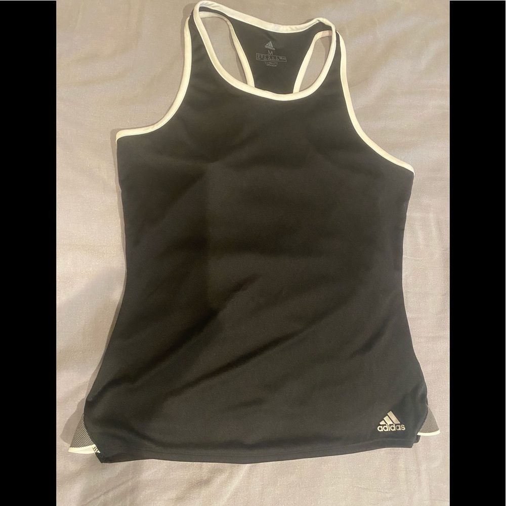 Adidas black workout tank top